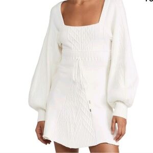 Free People White Sweater Dress